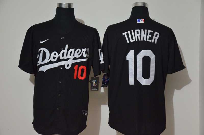Dodgers 10 Justin Turner Black 2020 Nike Cool Base Jersey,We sell and wholesale Dodgers 10 Justin Turner Black 2020 Nike Cool Base Jersey on line form chian!